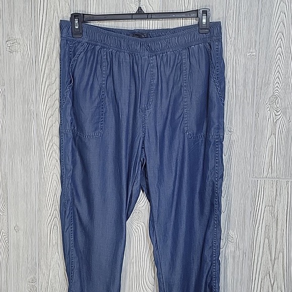 Prana Aberdeen Antique Blue Chambray Jogger Pants, Women's Size XL, NWOT - Picture 2 of 12